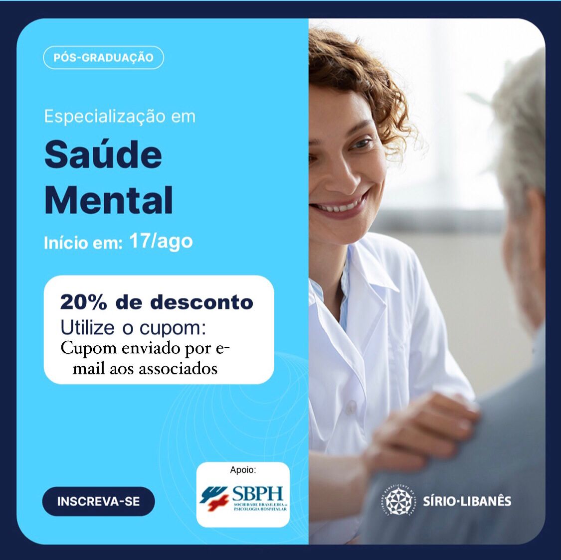 Especialização em Saúde Mental Sírio Libanês Sociedade Brasileira